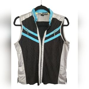 Jamie Sadock S Golf Short Sleeve 1/4 Button Printed Multicolor Blue Grey-C36